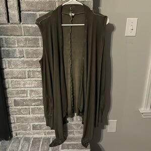Super cute olive green duster vest